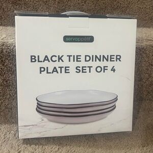 Servappetit Black Tie Dinner 4 Pc Plate Set